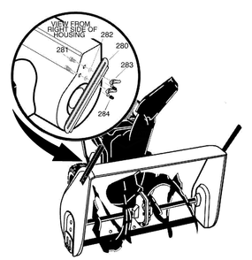 Drift Cutter Diagram and Parts List for C950-52461-0 2004 Briggs and Stratton Snow Blower